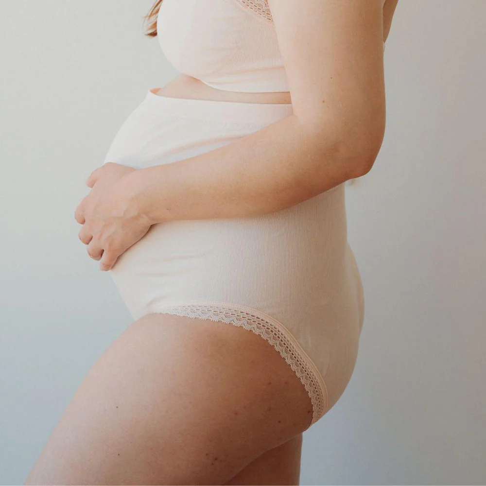 Culotte taille haute grossesse Suzon poudre - Image 3