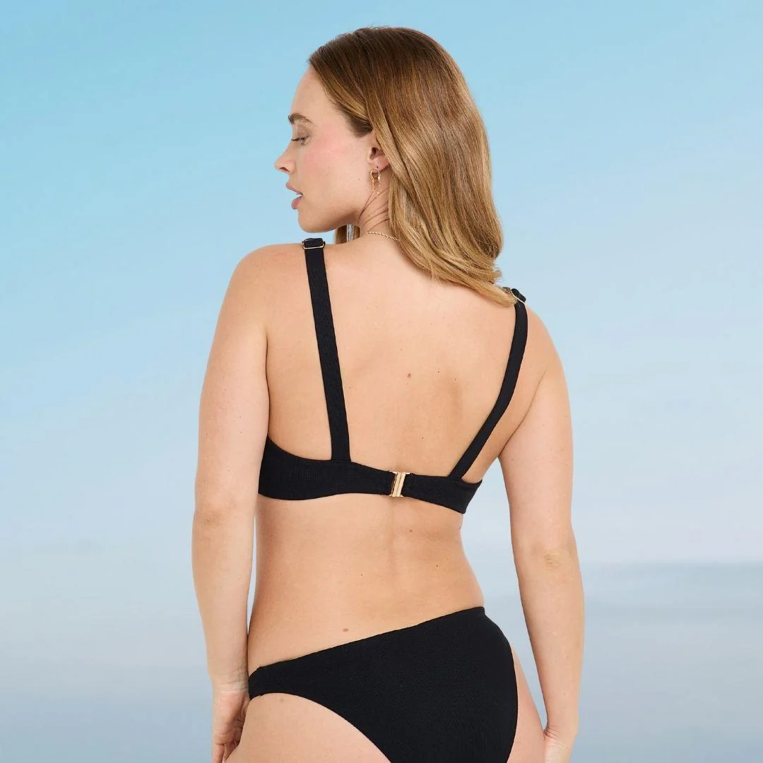 Haut de maillot de bain post-opératoire noir Malou - Image 7
