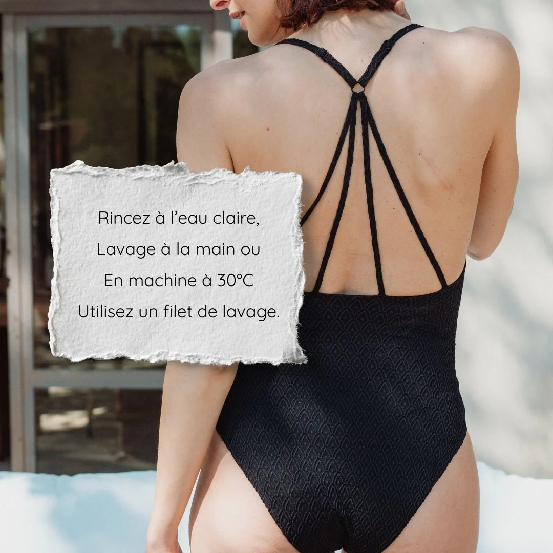 Maillot menstruel noir 1 pièce Ondine - Image 7